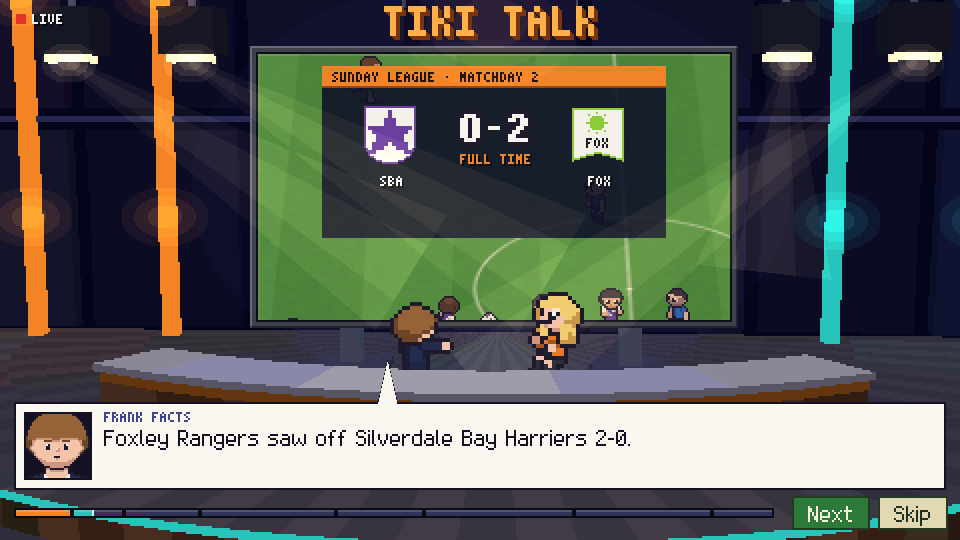 TIKI TALK, the weekly TV show, reviewing a result